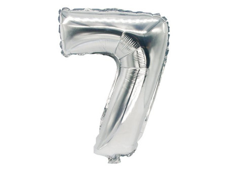 PAPSTAR Ballon en film 'Chiffres', chiffre: 7, argent