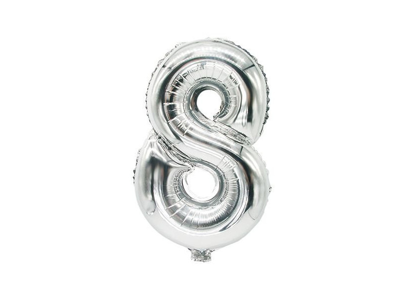 PAPSTAR Ballon en film 'Chiffres', chiffre: 8, argent