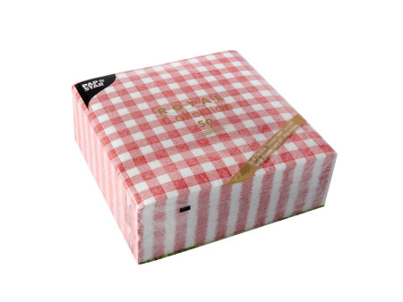 PAPSTAR Serviette 'ROYAL Collection Vichy', rouge