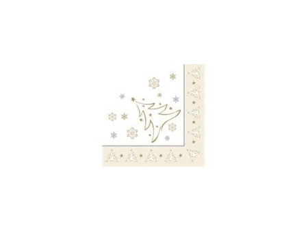 PAPSTAR Serviette à motif de Noël 'X-Mas Elegance', or