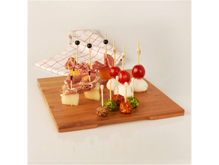 PAPSTAR Plateau pour pique à fingerfood, brun, 250 x 300 mm
