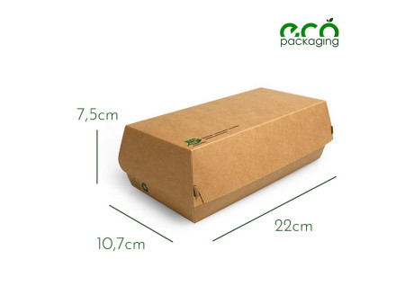 PAPSTAR Boîte à baguette 'pure', dimensions: 220x105x75 mm