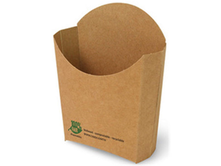 PAPSTAR Etui pour frites 'pure', brun