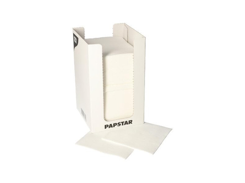 PAPSTAR Serviette cocktail 'PUNTO', 200 x 200 mm, blanc