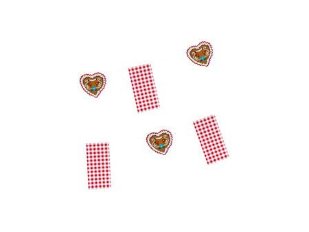 PAPSTAR Guirlande de drapeaux 'Chalet', rouge / blanc
