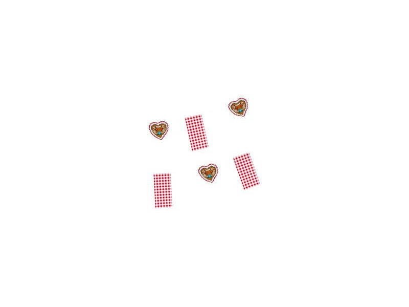 PAPSTAR Guirlande de drapeaux 'Chalet', rouge / blanc