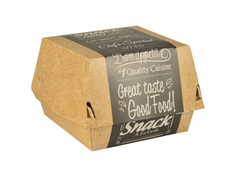 PAPSTAR Boîte à burger 'pure', dimensions: 90 x 155 x 155 mm