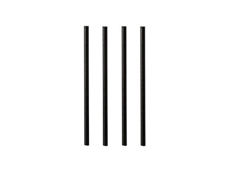 PAPSTAR Paille en papier 'pure', 150 mm, noir