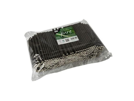 PAPSTAR Paille en papier 'pure', 150 mm, noir