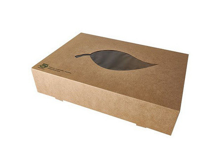 PAPSTAR Boîte de traiteur 'pure', 464 x 313 x 80 mm, marron