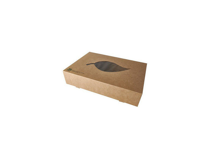 PAPSTAR Boîte de traiteur 'pure', 464 x 313 x 80 mm, marron