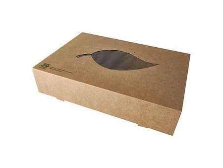 PAPSTAR Boîte de traiteur 'pure', 357 x 247 x 80 mm, marron