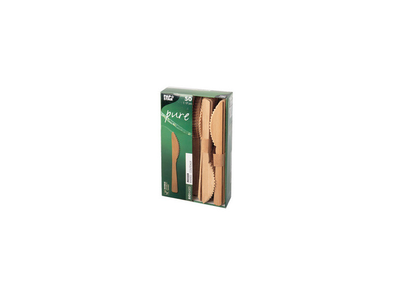 PAPSTAR Couteau en bambou 'pure', longueur: 170 mm, par 50