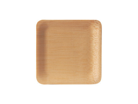PAPSTAR Assiette fingerfood en bambou 'pure', carré, par 10