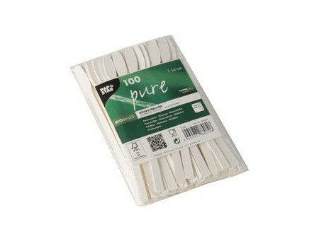 PAPSTAR Touillette en papier 'pure', longueur: 140 mm, blanc