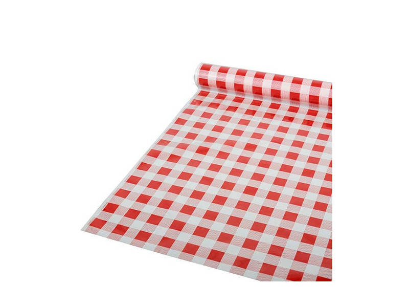 STARPAK Nappe en film 'Carreau', rouge / blanc