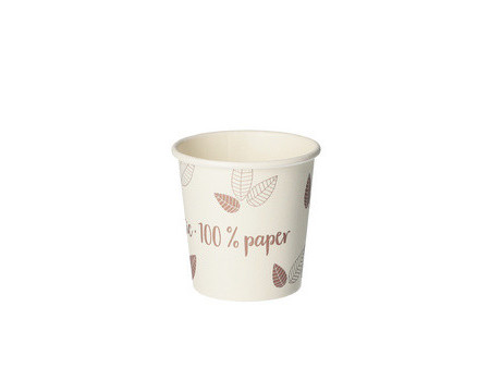 PAPSTAR Gobelet en carton 'pure' ZERO, 0,3 l, beige/vert