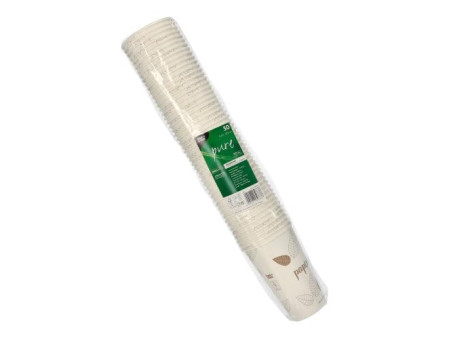 PAPSTAR Gobelet en carton 'pure' ZERO, 0,4 l, beige/marron