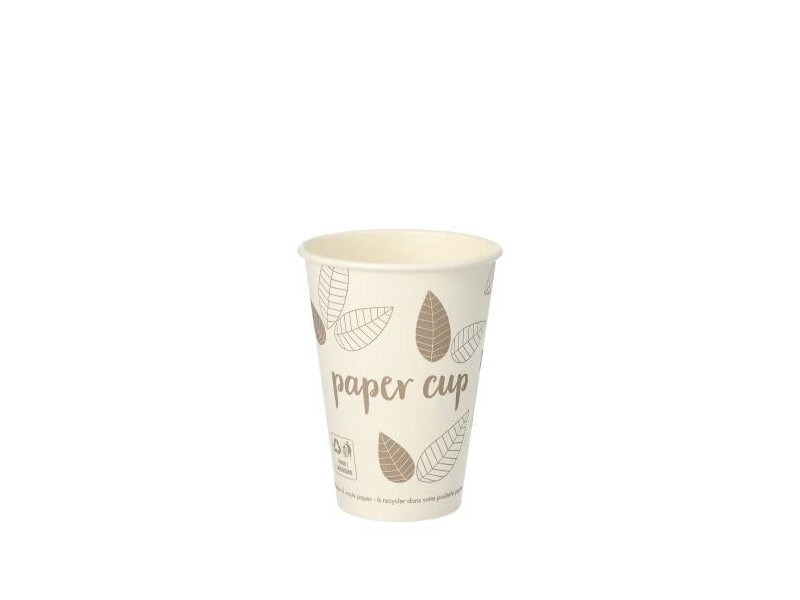 PAPSTAR Gobelet en carton 'pure' ZERO, 0,18 l, beige/taupe
