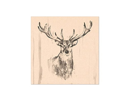 PAPSTAR Serviettes à motif 'Deer', 330 x 330 mm, naturel