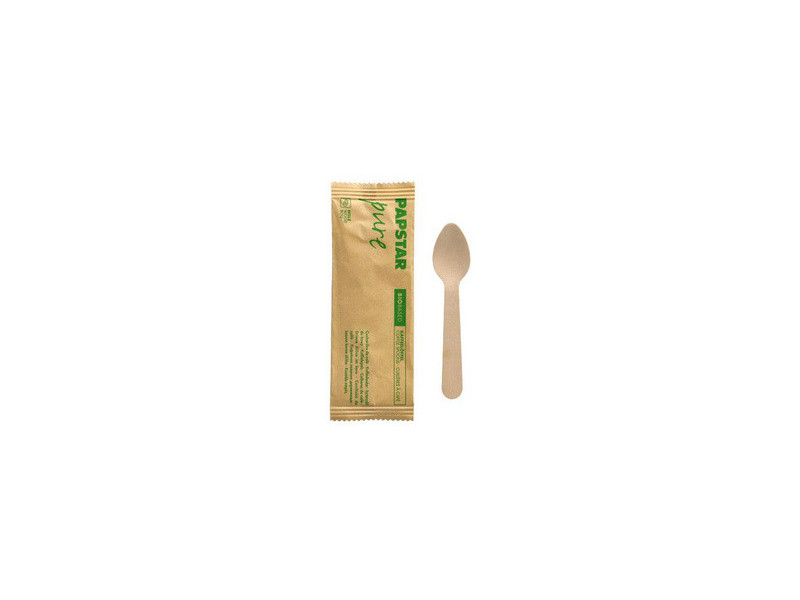 PAPSTAR Cuillère à café en bois 'pure', longueur: 110 mm