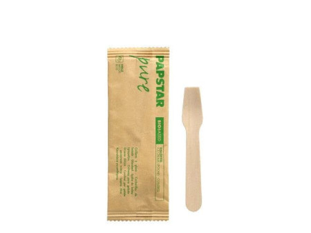 PAPSTAR Cuillère à glace en bois 'pure', longueur: 94 mm