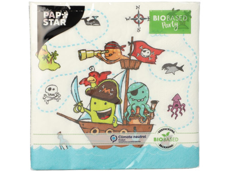 PAPSTAR Serviette à motif 'Pirates', 330 x 330 mm