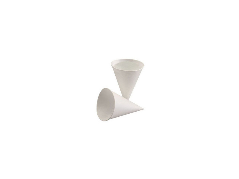 PAPSTAR Gobelet conique, en papier de canne à sucre, blanc
