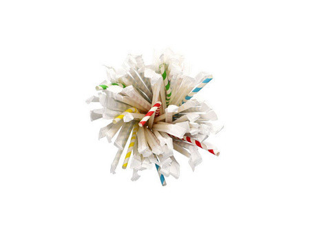 PAPSTAR Paille en papier 'Stripes', couleurs assorties