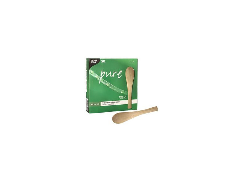 PAPSTAR Cuillère à finger food 'pure', 130 mm, naturel