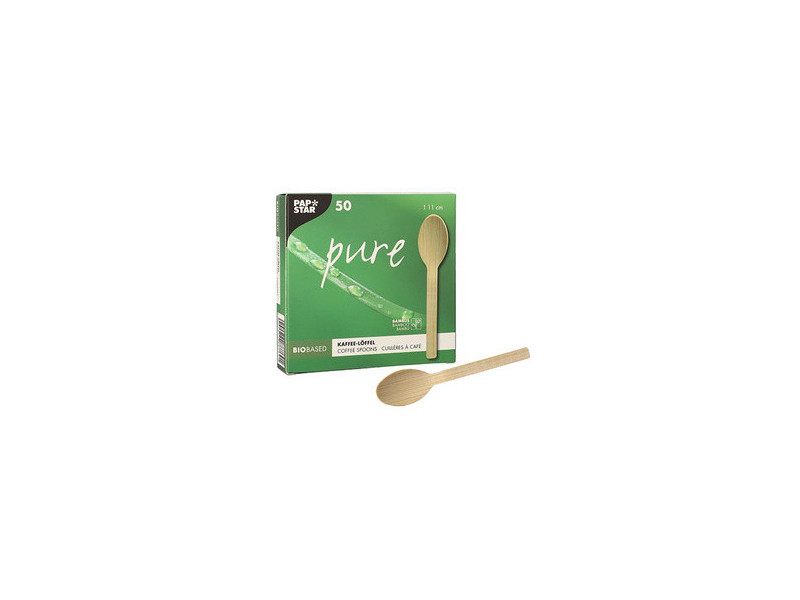 PAPSTAR Cuillère à café 'pure', longueur: 110 mm, par 50