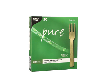 PAPSTAR Fourchette à gâteau 'pure', longueur: 145 mm, par 50