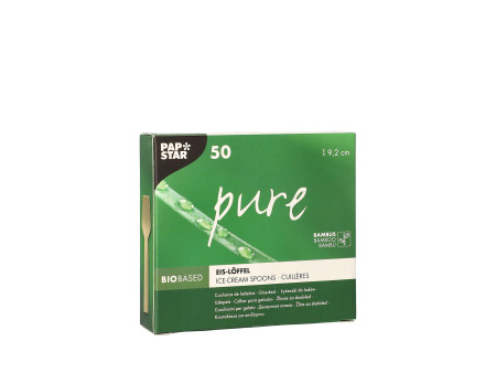 PAPSTAR Cuillère à glace 'pure', longueur: 92 mm, par 50