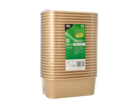 PAPSTAR Barquette d'emballage 'pure', 750 ml, brun
