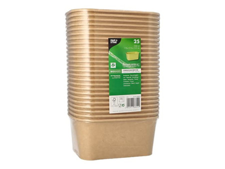 PAPSTAR Barquette d'emballage 'pure', 1000 ml, brun