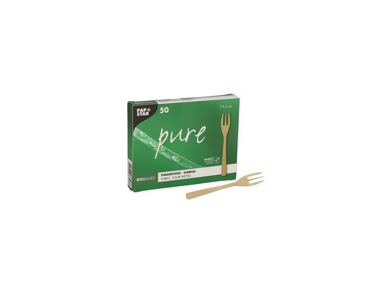 PAPSTAR Fourchette Fingerfood 'pure', 95 mm, naturel