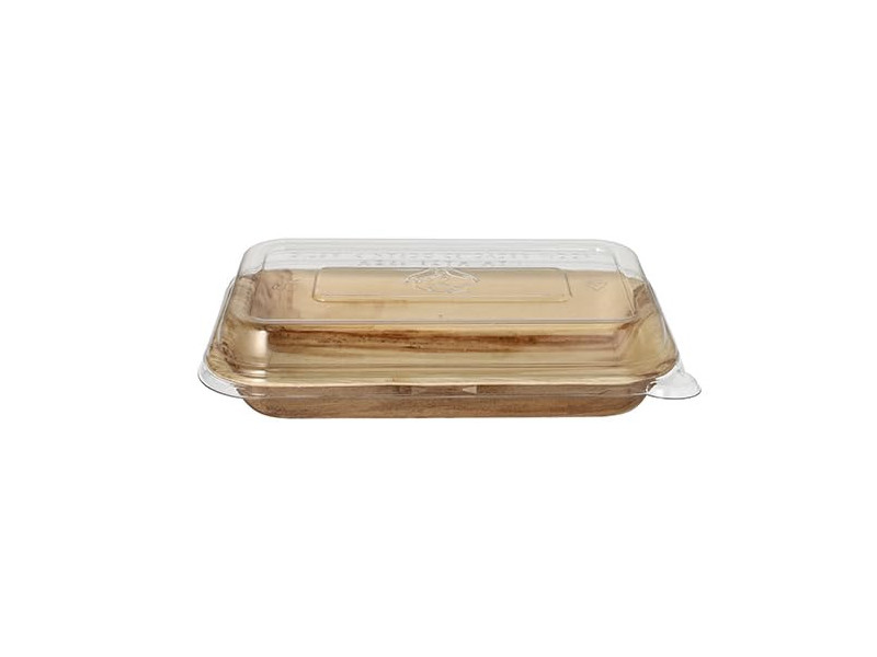 STARPAK Bol en feuille de palmier avec couvercle, 400 ml