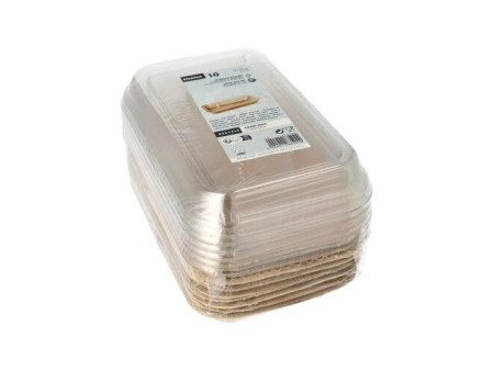 STARPAK Bol en feuille de palmier avec couvercle, 400 ml