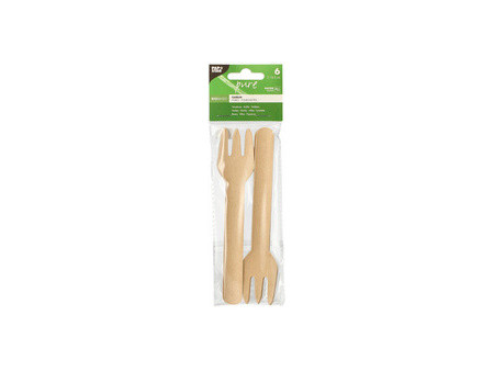 PAPSTAR Fourchette en papier 'Pure', naturel