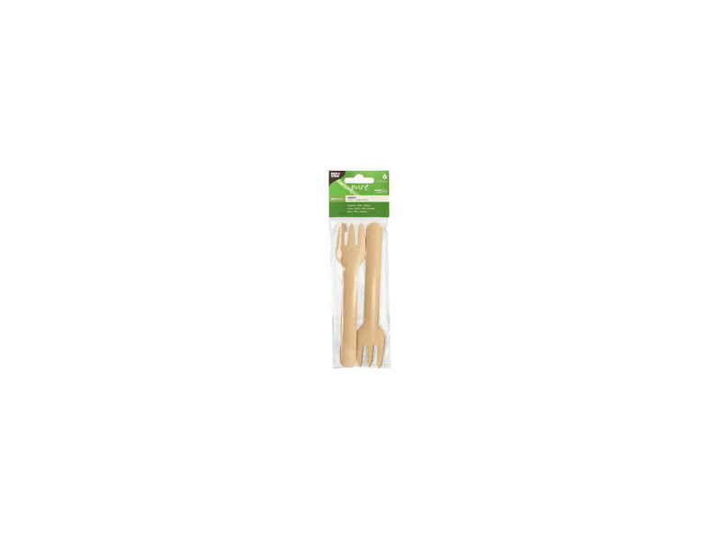 PAPSTAR Fourchette en papier 'Pure', naturel
