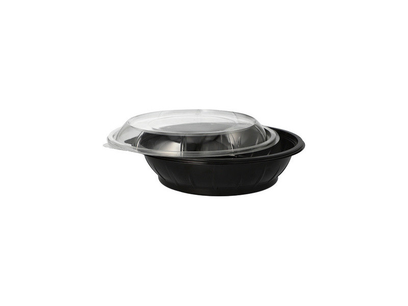 STARPAK Bol à salade avec couvercle, PET, 1.000 ml, noir