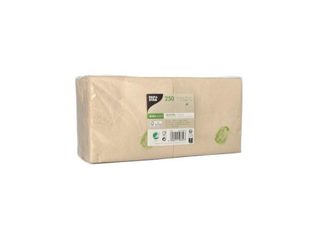 PAPSTAR Serviette cocktail, 240 x 240 mm, naturel
