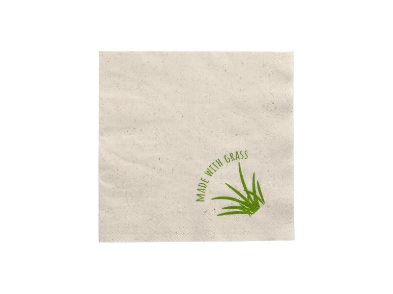 PAPSTAR Serviette de table, 300 x 300 mm, naturel