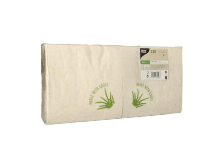 PAPSTAR Serviette de table, 300 x 300 mm, naturel