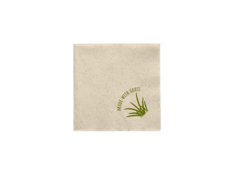 PAPSTAR Serviette coktail, 240 x 240 mm, naturel