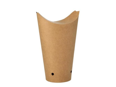 PAPSTAR Etui pour frites, brun, grand