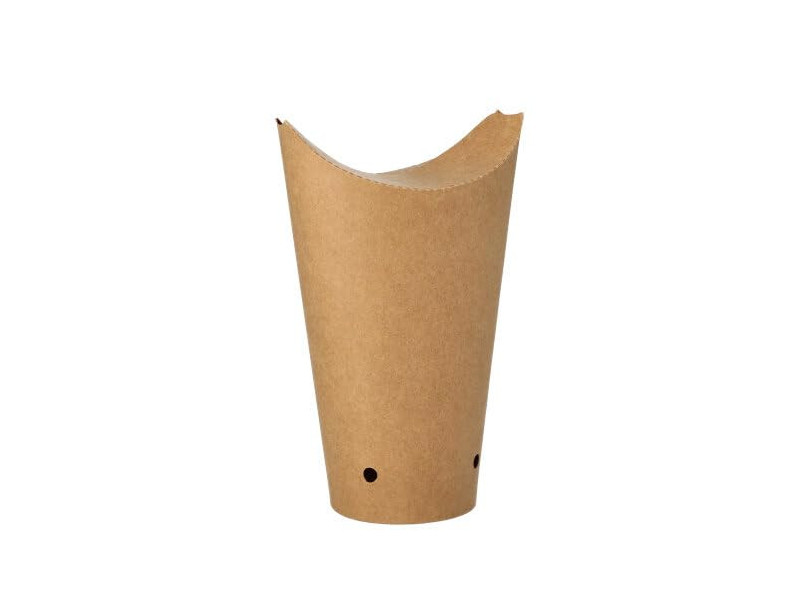 PAPSTAR Etui pour frites, brun, grand