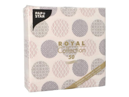 PAPSTAR Serviette à motif 'ROYAL Collection Rococo', rose