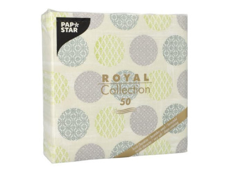 PAPSTAR Serviette à motif 'ROYAL Collection Rococo', vert