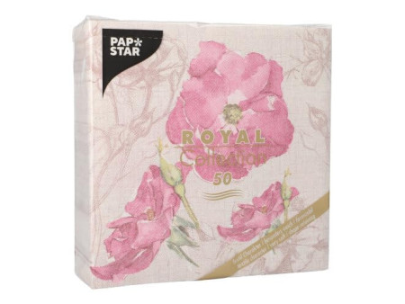 PAPSTAR Serviette à motif 'ROYAL Collection Blossom'